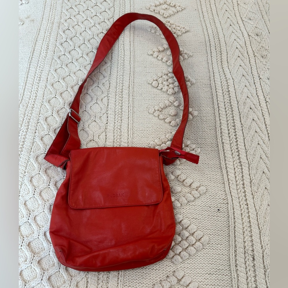 Rudsak red vintage leather bag